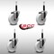 Service Caster 4'' SS Nylon Wheel Swivel 3/4'' Expanding Stem Caster Set, 4PK SCC-SSEX20S414-NYS-34-4 - alternate 2